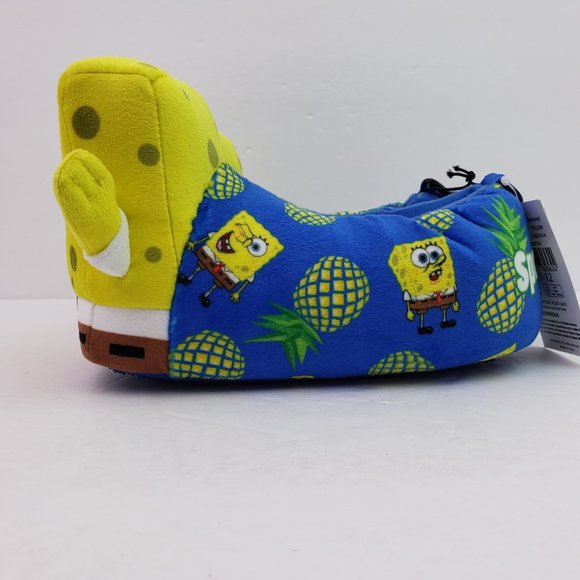 Nickelodeon SpongeBob SquarePants Boys Size 13/1 Slip On Plush Comfy Slippers - Picture 3 of 8